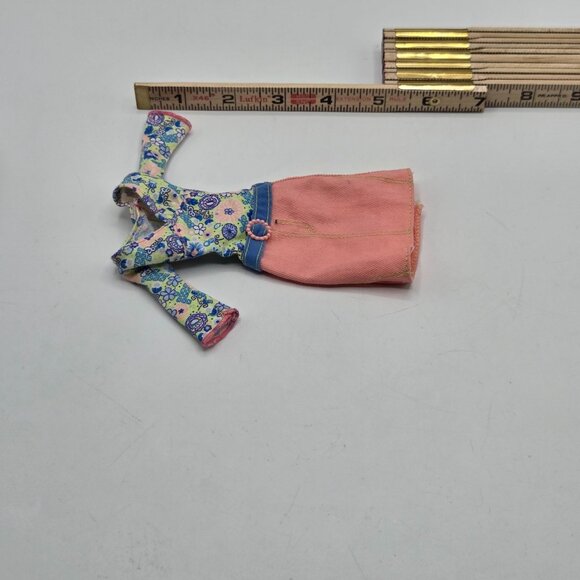 Barbie Doll Vintage Floral Top Pink Skirt Dress Outfit Genuine B Label - Picture 4 of 6